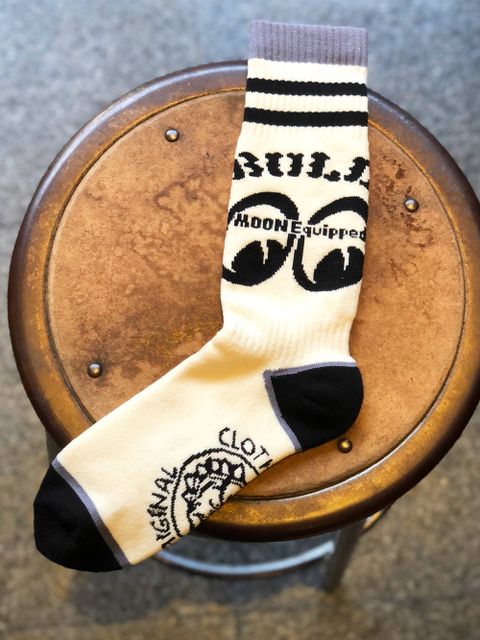 ムーンアイズ×ブルオリジナルソックス (ホワイト) / MOONEYES×BULLORIGINAL SOCKS (WHITE)
