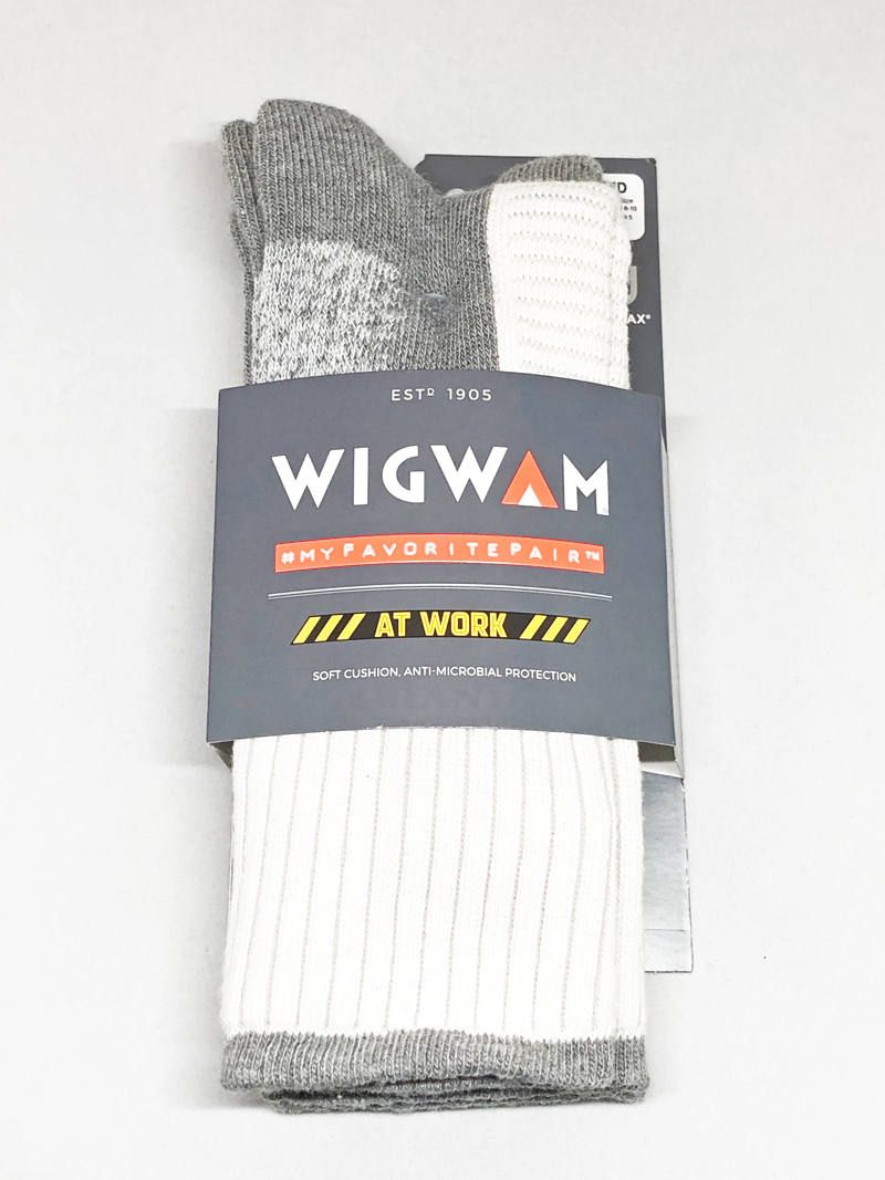 WIGWAM SOCKS 2-PACK (WHITE×GRAY)