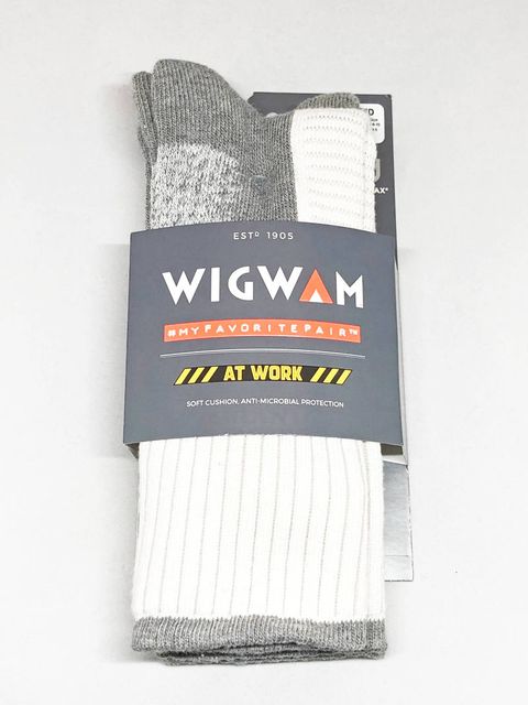 WIGWAM SOCKS 2-PACK (WHITE×GRAY)