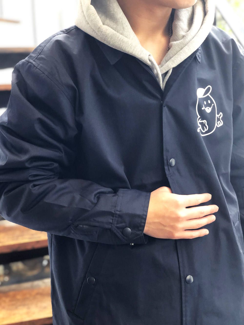 "Wisdom" T/C コーチ ジャケット(ネイビー) /  "Wisdom" T/C COACH JACKET (NAVY)