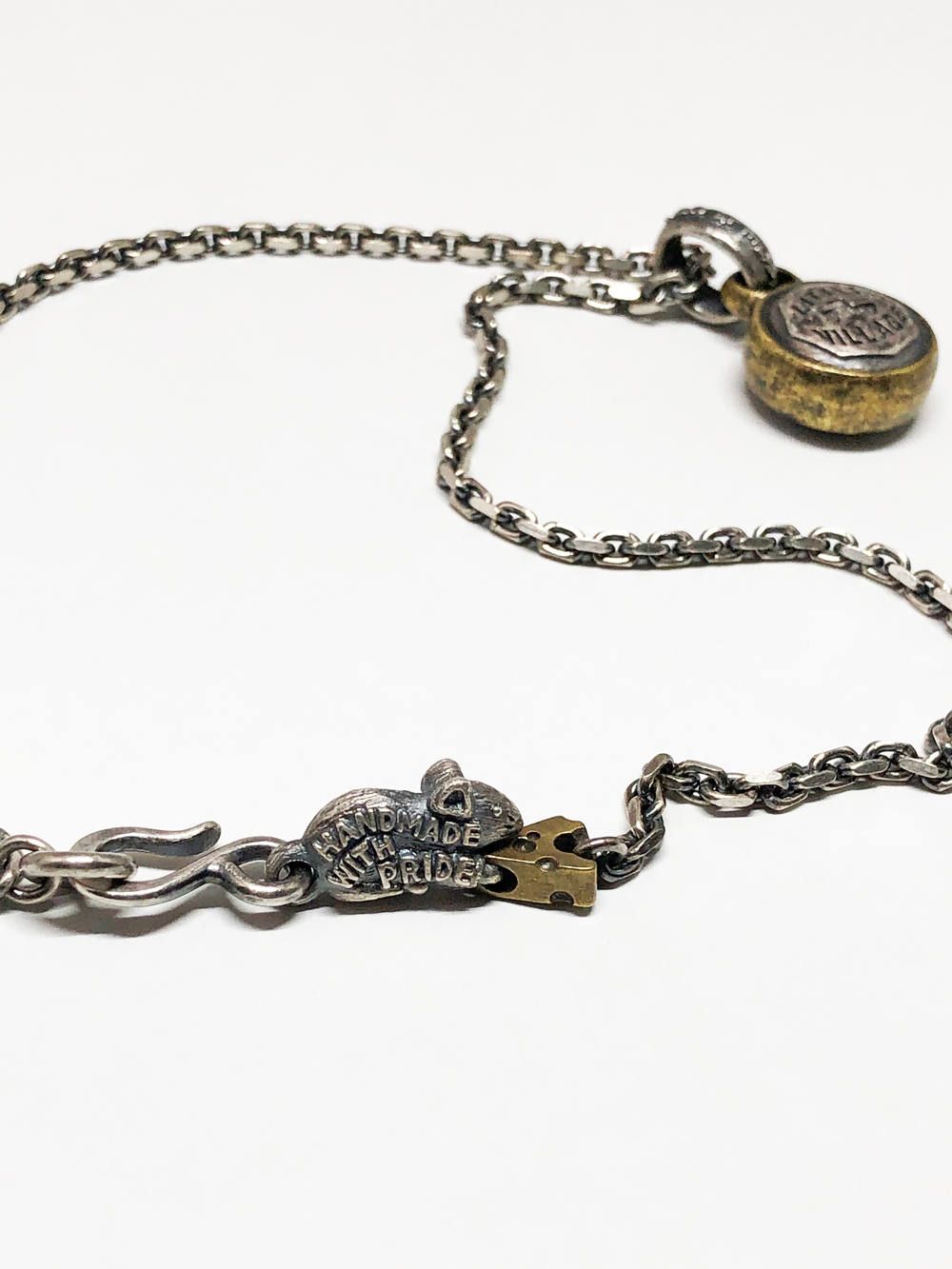 グローブペンダント(C)&マウス&チーズチェーン (シルバー×ブラス)/GLOBE PENDANT(C) & "Mouse & Cheese" Chain (SILVER×BRASS)