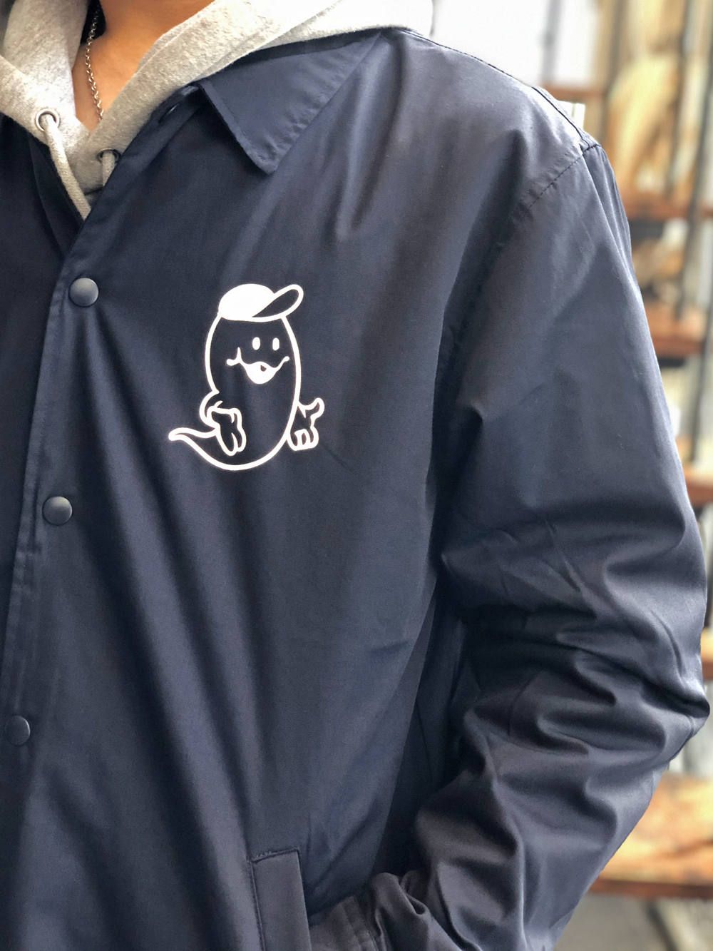 "Wisdom" T/C コーチ ジャケット(ネイビー) /  "Wisdom" T/C COACH JACKET (NAVY)