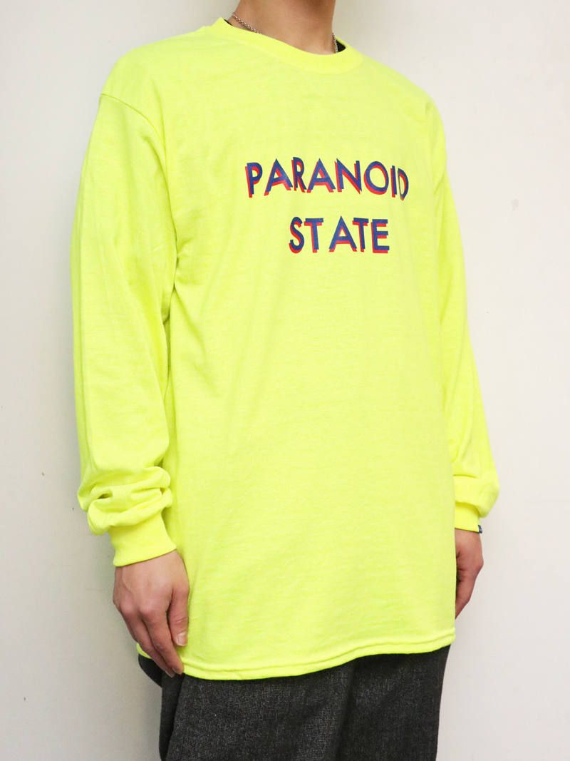 ロングスリーブパラノイドステイトTシャツ (セーフティーイエロー) / L/S PARANOID STATE TEE (S.GREEN)