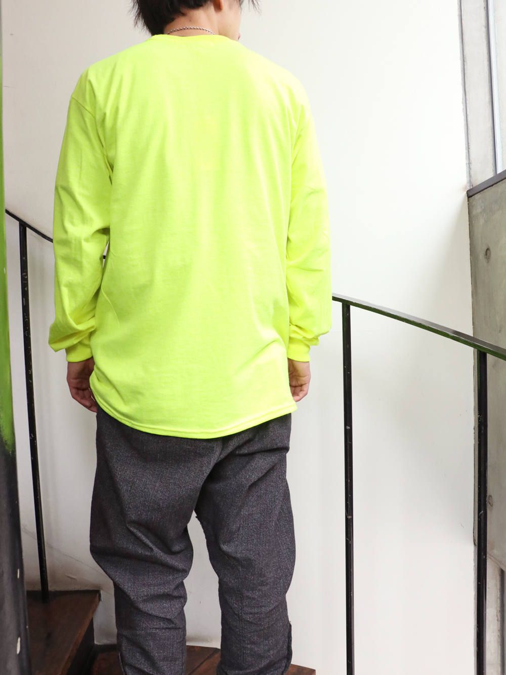 ロングスリーブパラノイドステイトTシャツ (セーフティーイエロー) / L/S PARANOID STATE TEE (S.GREEN)