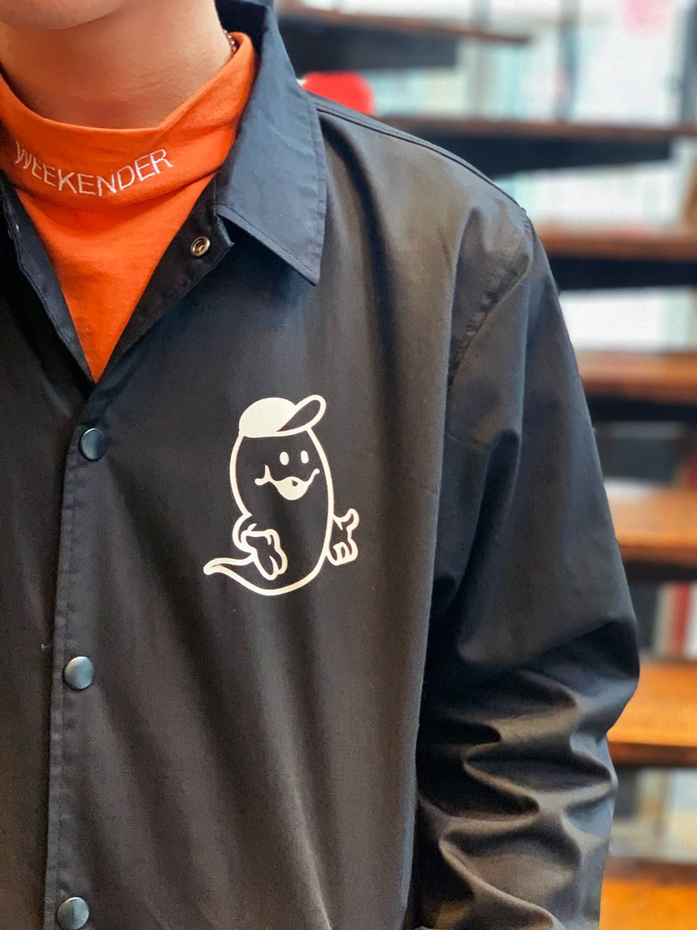 "Wisdom" T/C コーチ ジャケット(ブラック) /  "Wisdom" T/C COACH JACKET (BLACK)