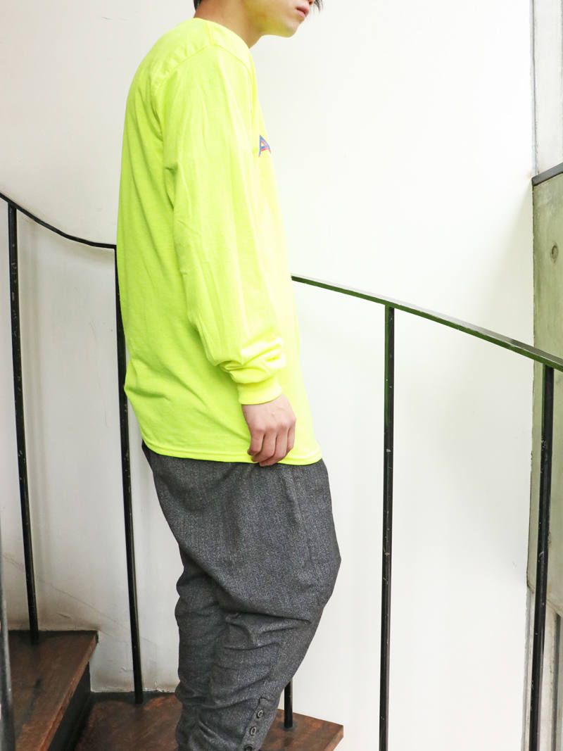 ロングスリーブパラノイドステイトTシャツ (セーフティーイエロー) / L/S PARANOID STATE TEE (S.GREEN)