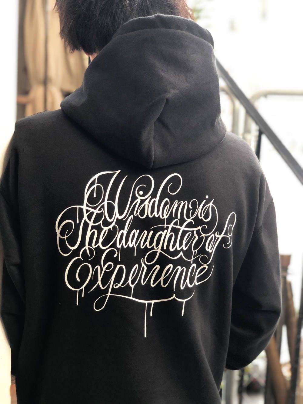 "Wisdom"オリジナルヘビーオンスパーカー(ブラック) / "Wisdom"ORIGNAL HEAVY OZ PULLOVER (BLACK)