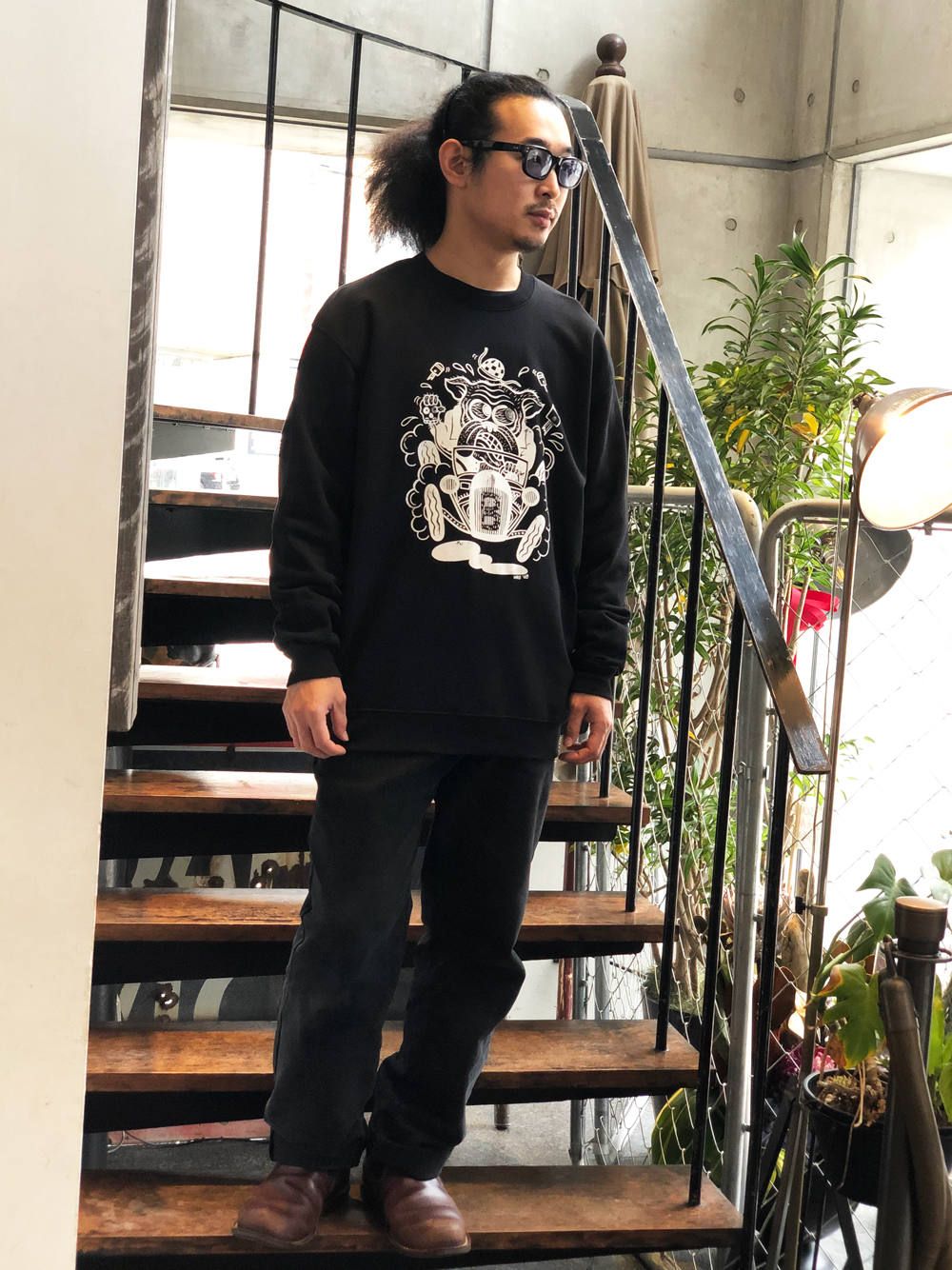 コットンピッキン×ブルオリジナルスウェット (ブラック) / COTTON PICKIN×BULLORIGINAL SWEAT (BLACK)