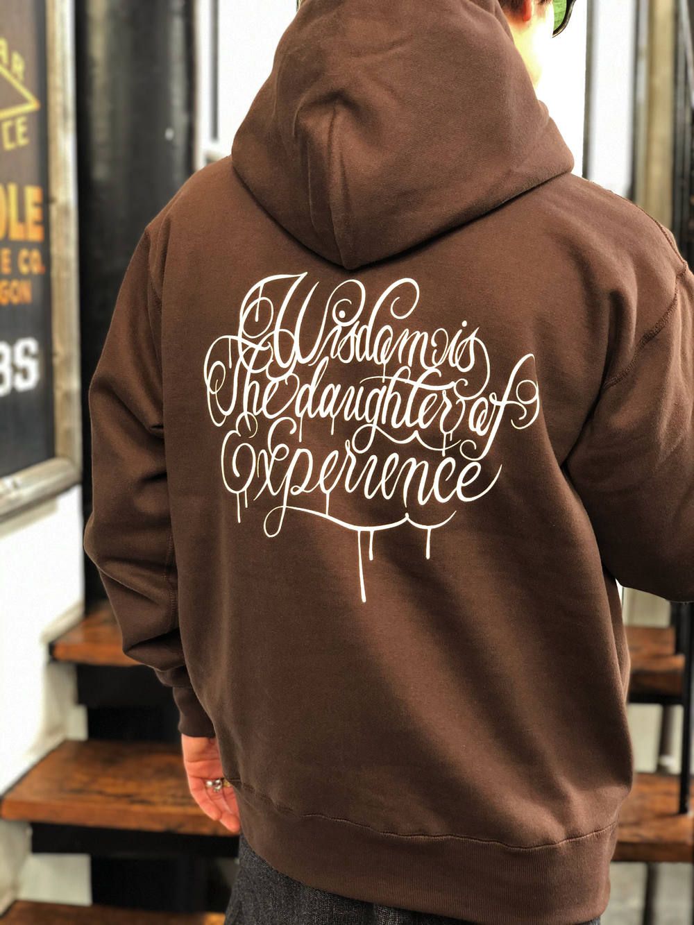 "Wisdom"オリジナルヘビーオンスパーカー(ブラウン) / "Wisdom"ORIGNAL HEAVY OZ PULLOVER (BROWN)