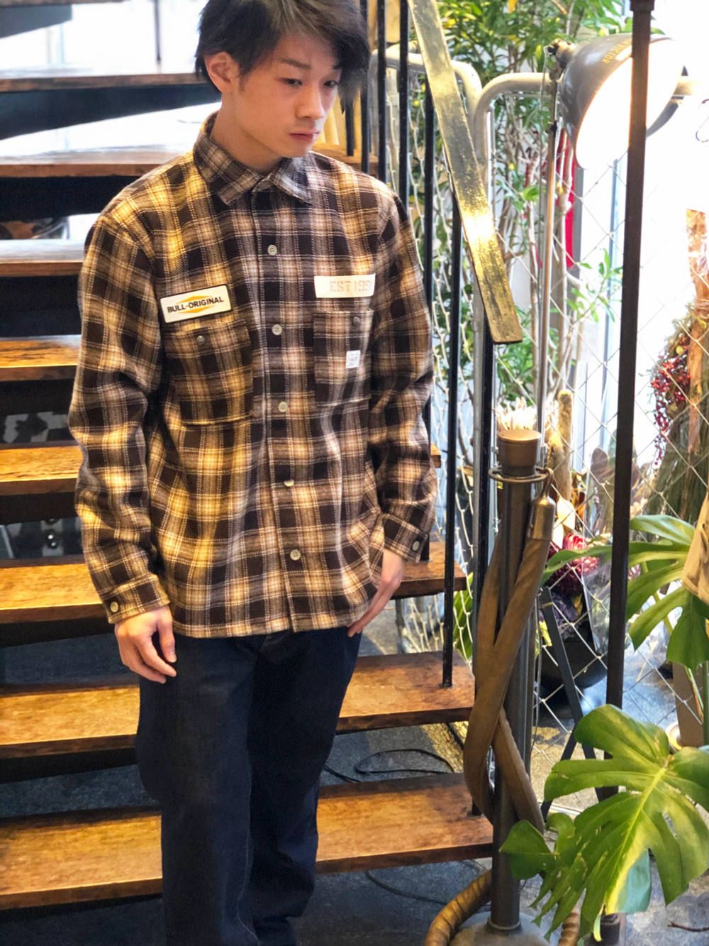 クラシックスチェックシャツ(ブラウン) / CLASSICS CHECK SHIRT (BROWN)
