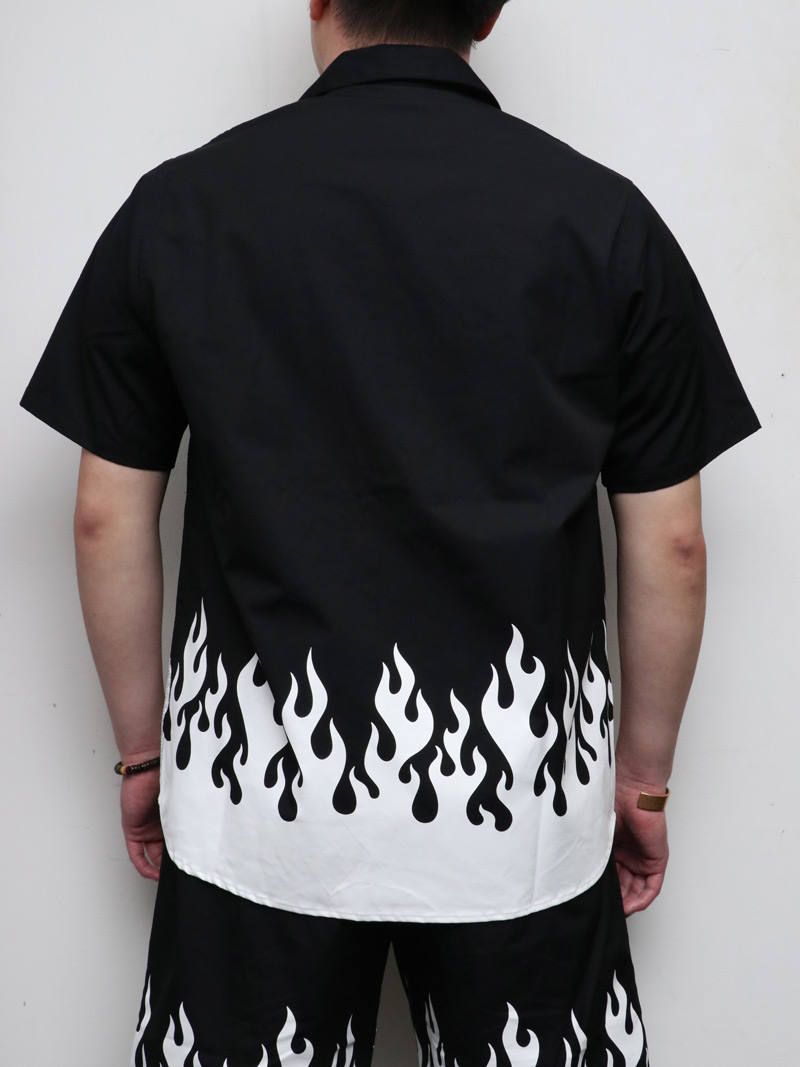 フレイムスシャツ (ブラック×ホワイト) / BxH Flames S/S Shirts (BLACK× WHITE)
