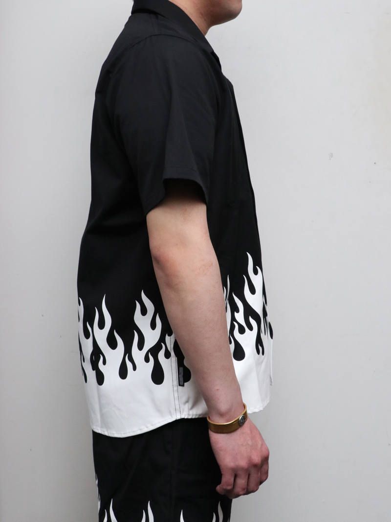 フレイムスシャツ (ブラック×ホワイト) / BxH Flames S/S Shirts (BLACK× WHITE)