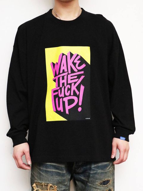 ロングスリーブ ウェイクアップワイドTシャツ (ブラック) / L/S WAKE UP WIDE TEE (BLACK)