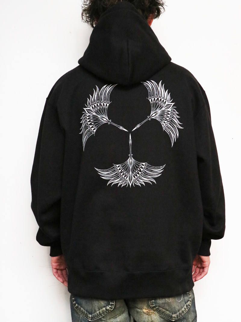 スリークレインヘビーオンスプルオーバー(ブラック) / THREE CRANE EAVY OZ PULLOVER (BLACK)