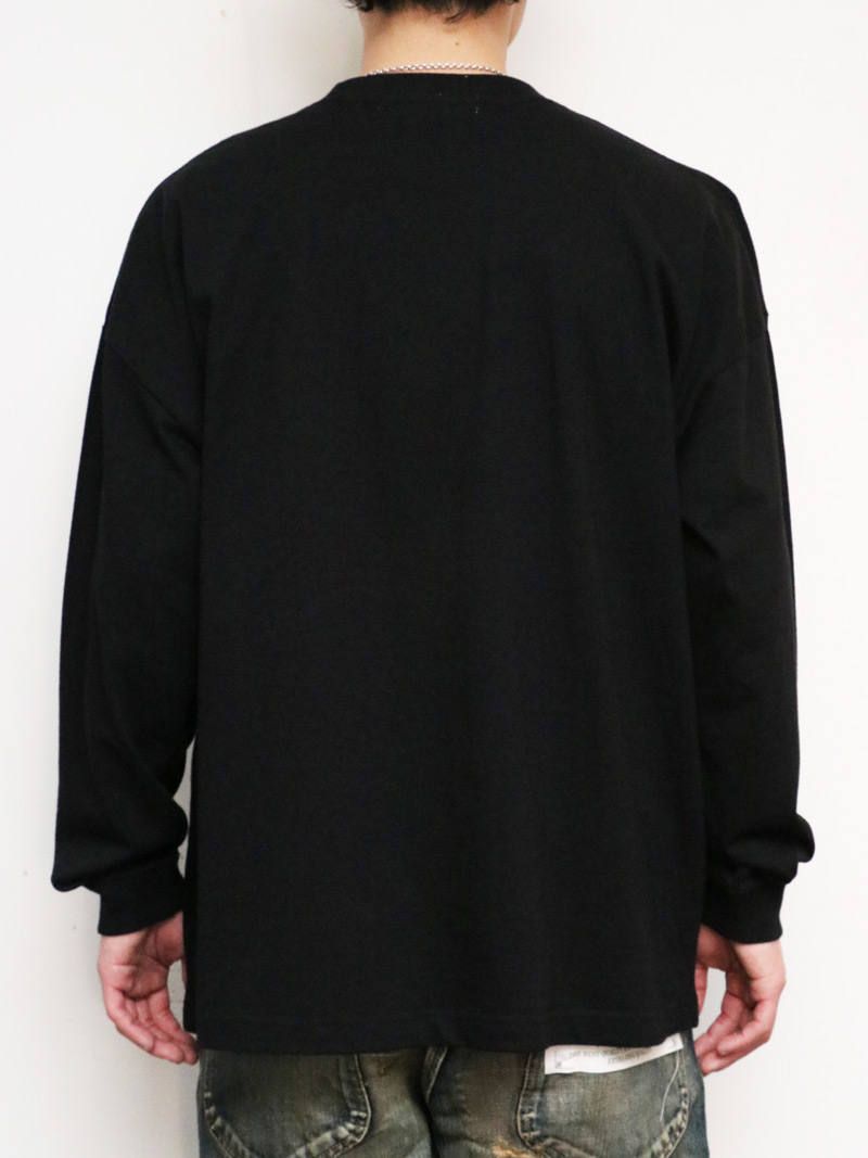ロングスリーブ ウェイクアップワイドTシャツ (ブラック) / L/S WAKE UP WIDE TEE (BLACK)