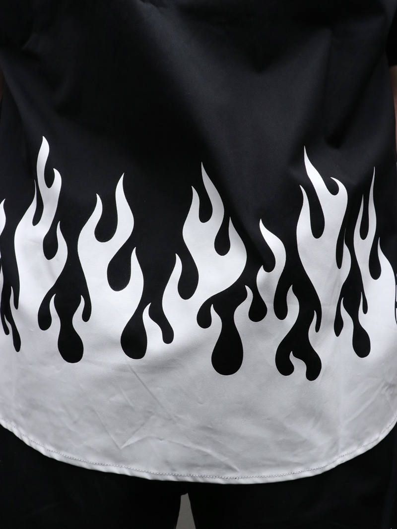 フレイムスシャツ (ブラック×ホワイト) / BxH Flames S/S Shirts (BLACK× WHITE)
