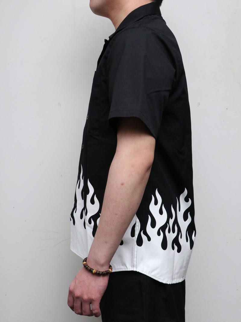 フレイムスシャツ (ブラック×ホワイト) / BxH Flames S/S Shirts (BLACK× WHITE)