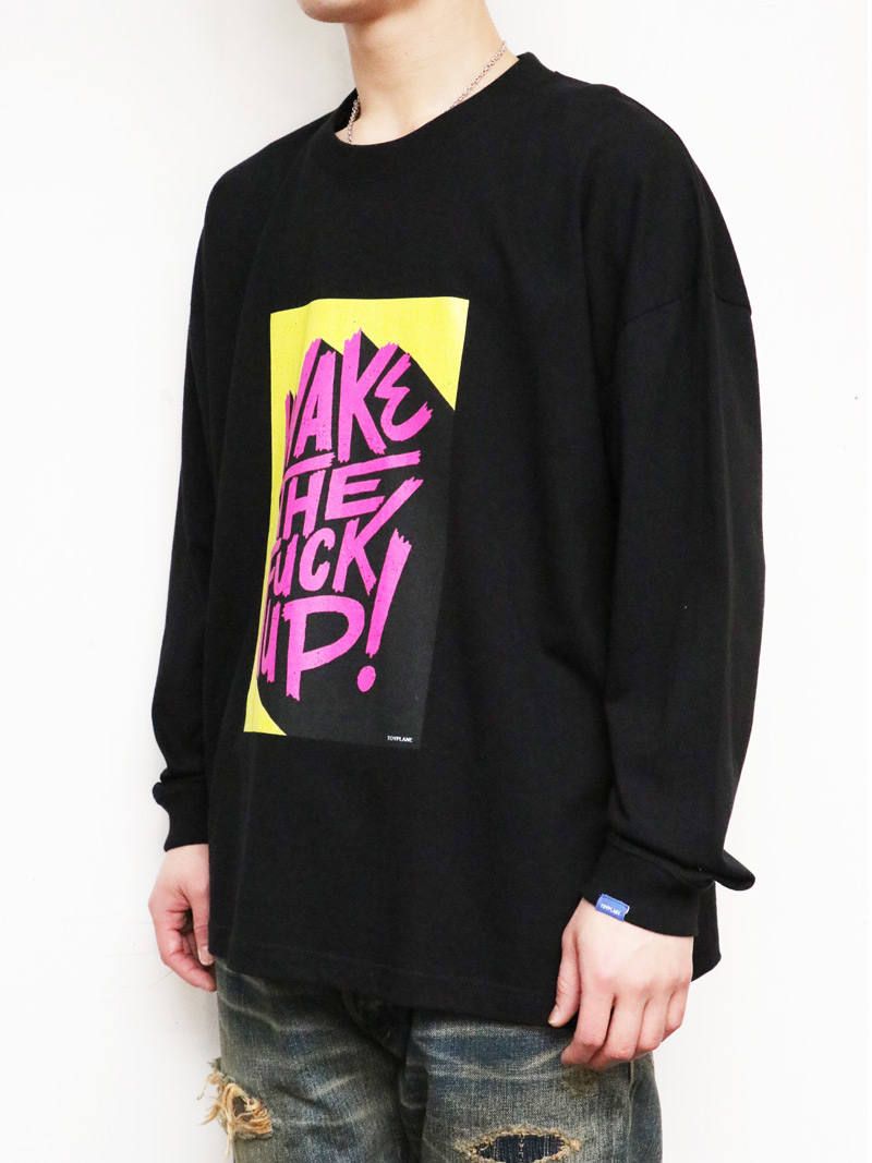 ロングスリーブ ウェイクアップワイドTシャツ (ブラック) / L/S WAKE UP WIDE TEE (BLACK)