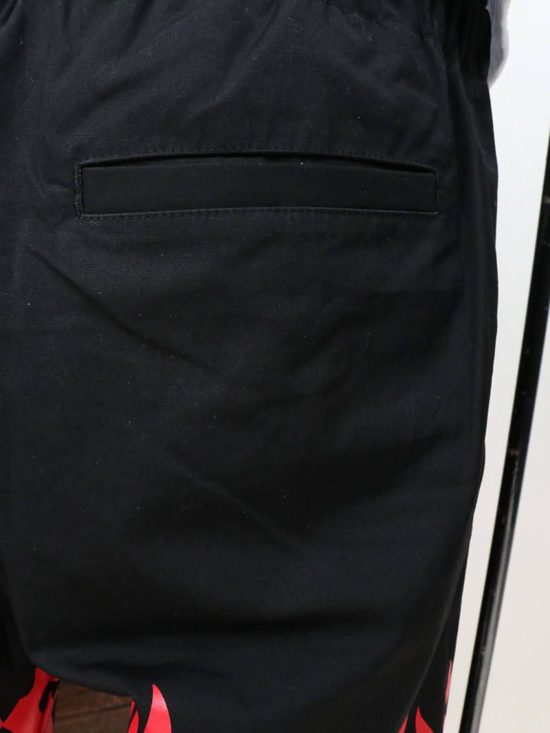フレイムスハーフパンツ (ブラック×レッド) / BxH Flames Half Pants (BLACK×RED)