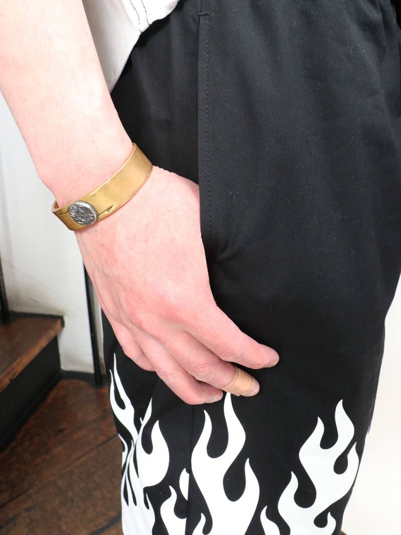 フレイムスハーフパンツ (ブラック×ホワイト) / BxH Flames Half Pants (BLACK×WHITE)