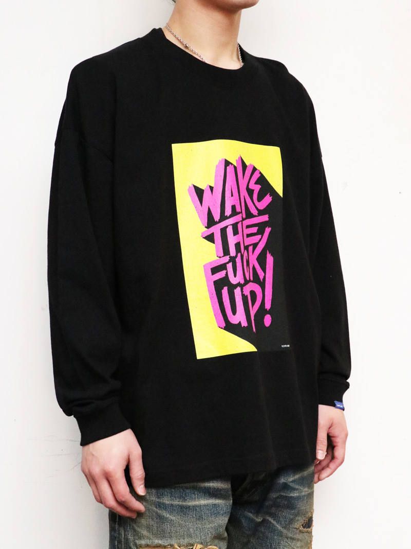 ロングスリーブ ウェイクアップワイドTシャツ (ブラック) / L/S WAKE UP WIDE TEE (BLACK)