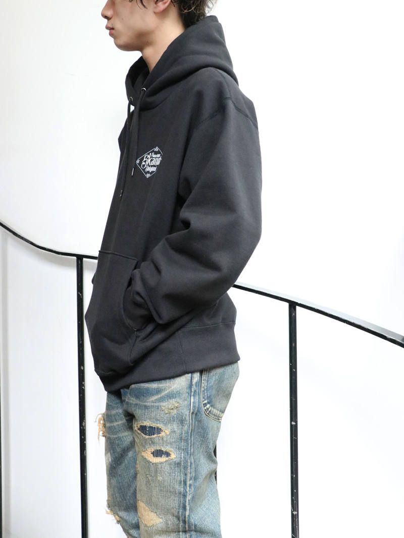 スリークレインヘビーオンスプルオーバー(ブラック) / THREE CRANE EAVY OZ PULLOVER (BLACK)
