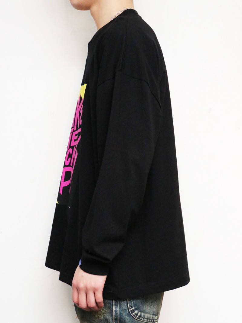 ロングスリーブ ウェイクアップワイドTシャツ (ブラック) / L/S WAKE UP WIDE TEE (BLACK)
