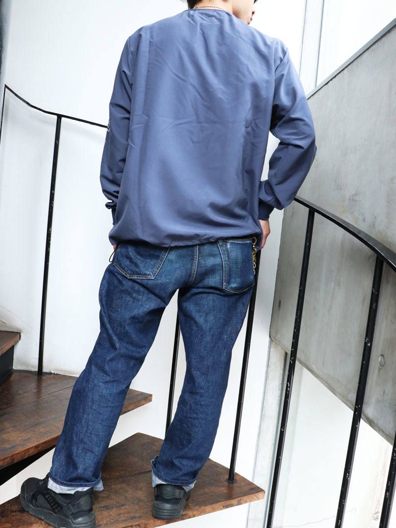 ナイロンウィンドストッパークルーネック (ネイビー) / NYLON WINDSTOPER CREW NECK (NAVY)