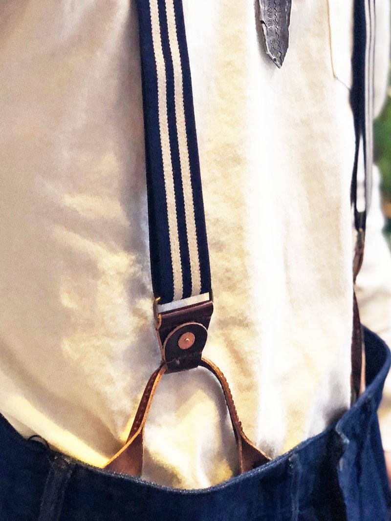 GLAD HAND & Co. - Suspender (Navy×Ivory) | SKANDA