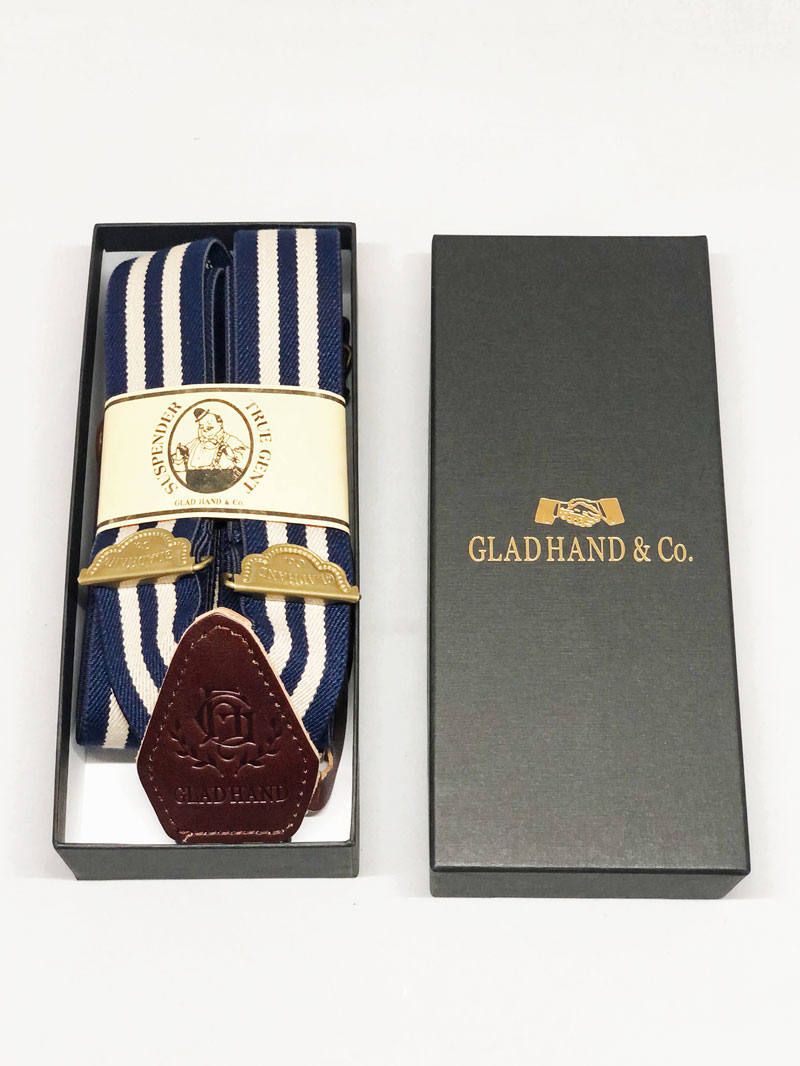 GLAD HAND & Co. - Suspender (Navy×Ivory) | SKANDA