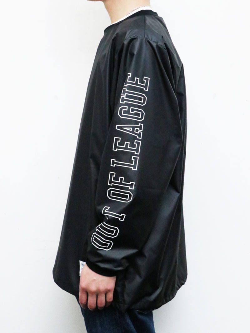 ナイロンウィンドストッパークルーネック (ブラック) / NYLON WINDSTOPER CREW NECK (BLACK)