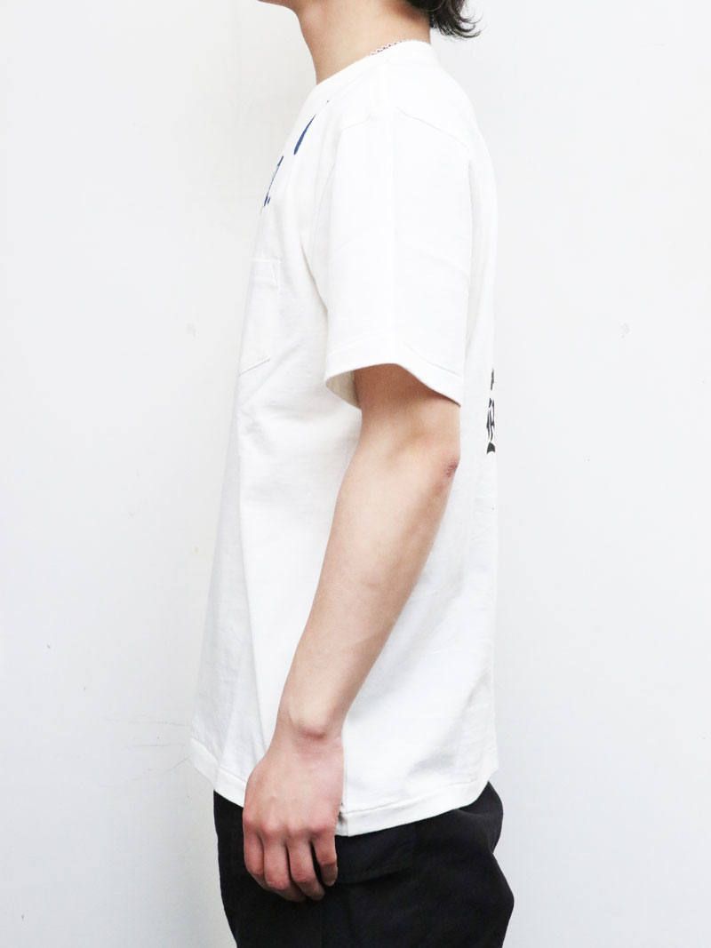 DRAGON S/S T-SHIRTS (WHITE×NAVY)