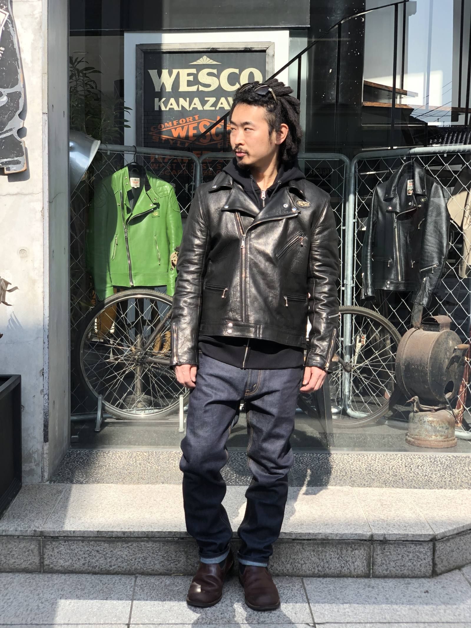 雑誌で紹介された Lewis Leathers サイクロン 42 ダブルライダース