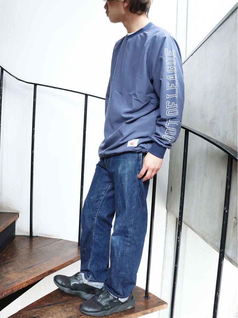 ナイロンウィンドストッパークルーネック (ネイビー) / NYLON WINDSTOPER CREW NECK (NAVY)