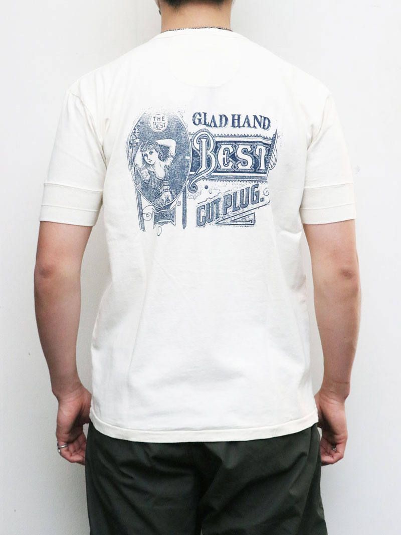 BY GLADHAND - S/S HENRY NECK TEE”FOR SMOKING LADY”(WHITE) | SKANDA