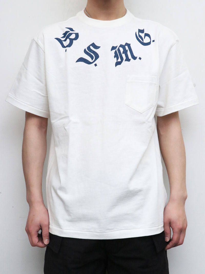 DRAGON S/S T-SHIRTS (WHITE×NAVY)