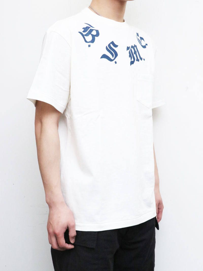 DRAGON S/S T-SHIRTS (WHITE×NAVY)