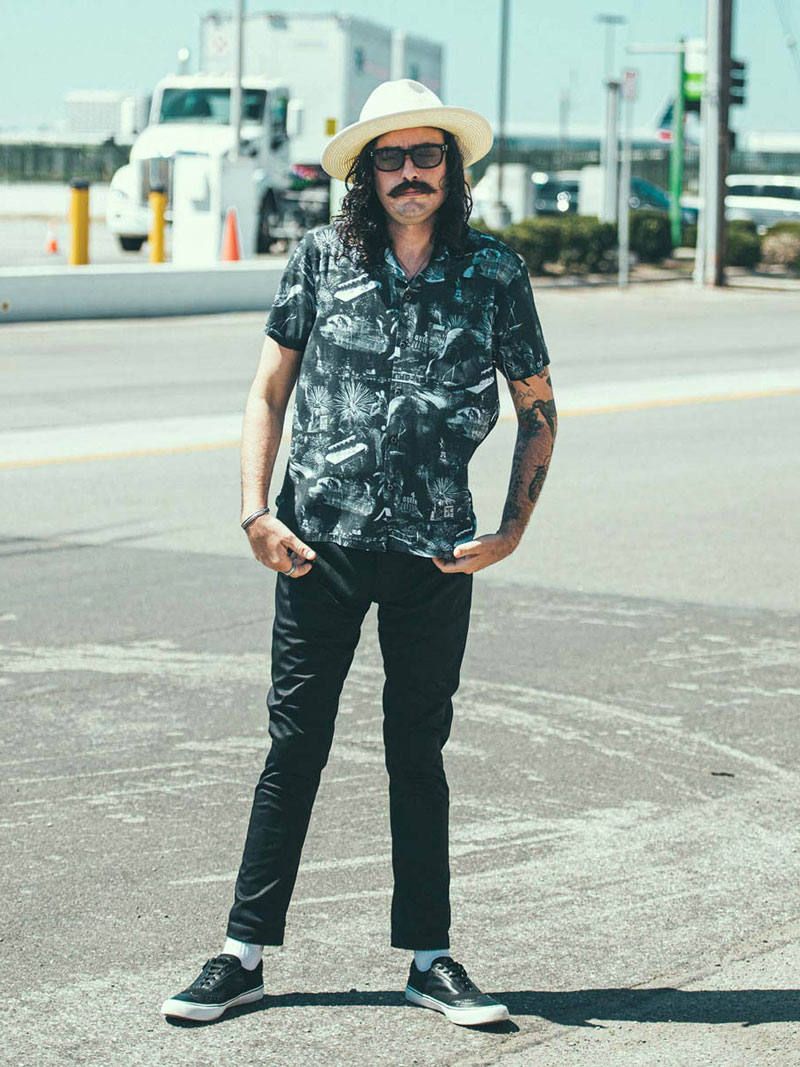 CRIMIE - LAS VEGAS ALOHA SHIRT (BLACK×WHITE) | SKANDA