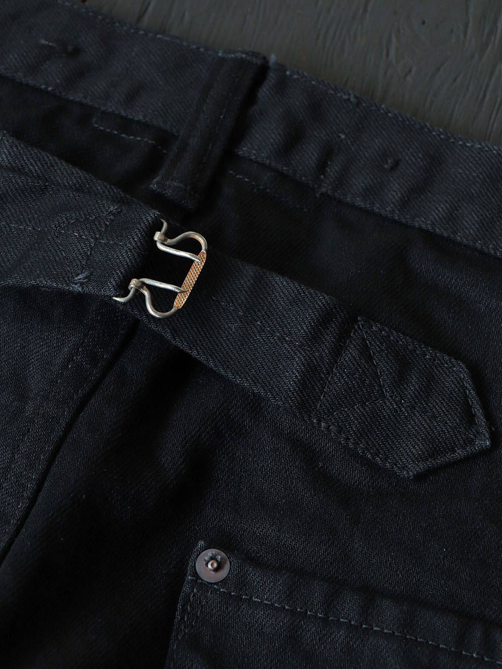 15oz BLACK DENIM VOCALION -OVERALLS (DEEP BLACK)