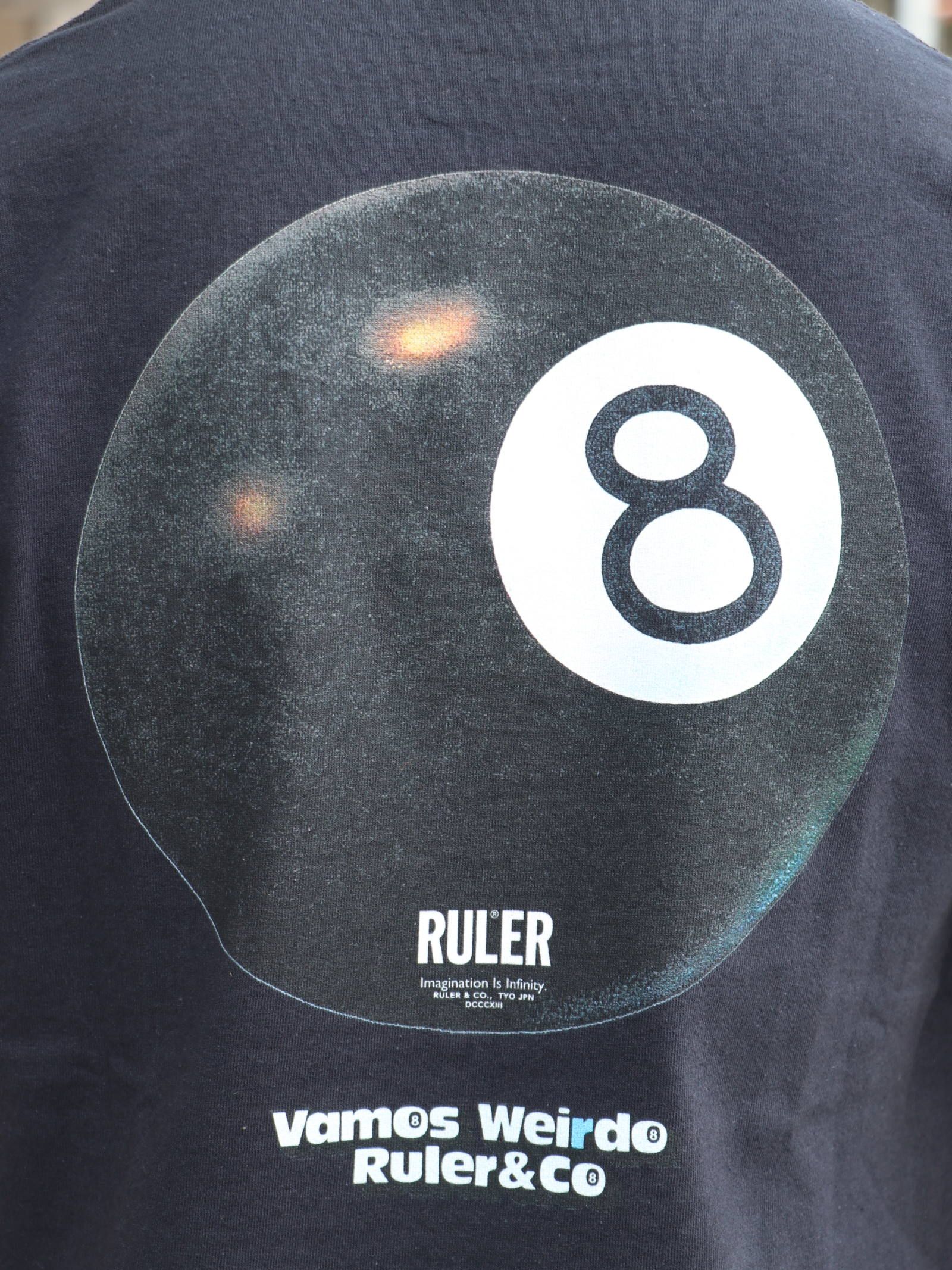 RULER - エイトボールTシャツ (ブラック) / EIGHT BALL TEE (BLACK