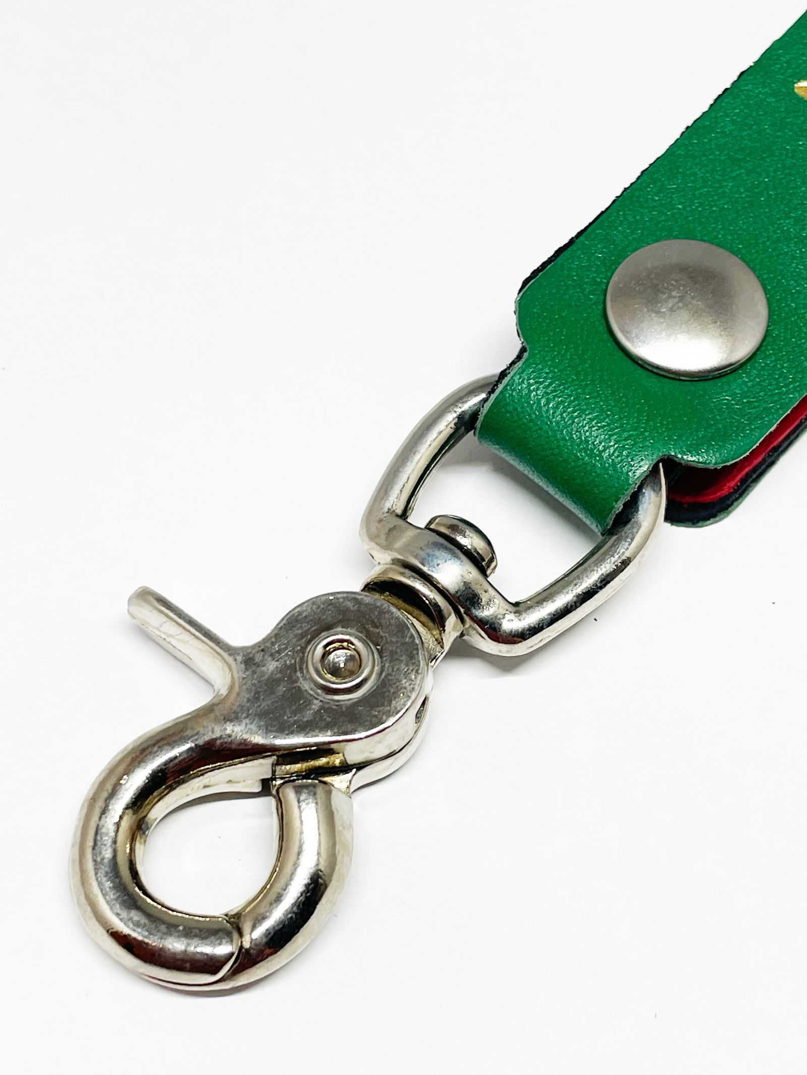 LEWIS LEATHERS BELT LOOP KEYRING Mk2 (GREEN)