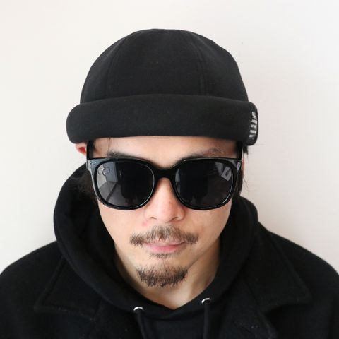 SWEAT FISHERMAN CAP (BLACK)