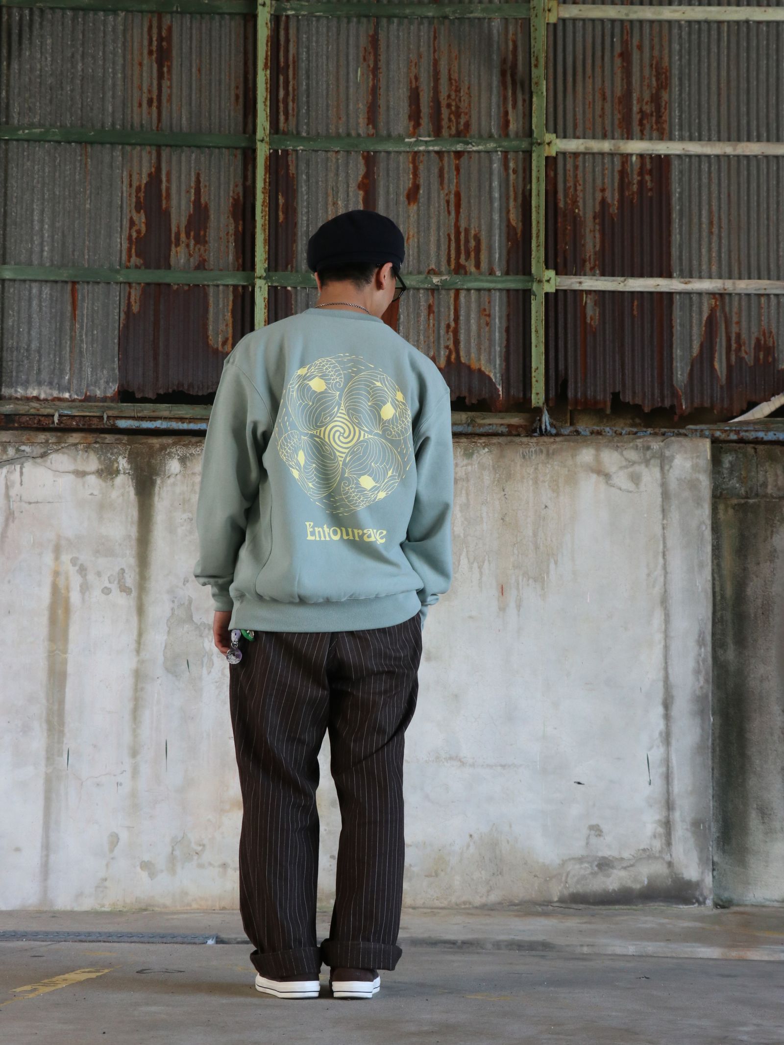Entourage 12OZ CREW NECK SWEAT (SMOKE GREEN)