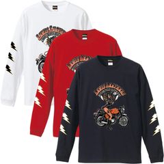 RIB LONG SLEEVE TEE EROSTIKA × LEWIS LEATHERS 2025 (BLACK, RED, WHITE)