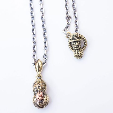 【お取り寄せ注文】BERO TATTOO PEANUTS (SMALL) (BRASSxCOPPER) + PEANUTS CHAIN 50cm