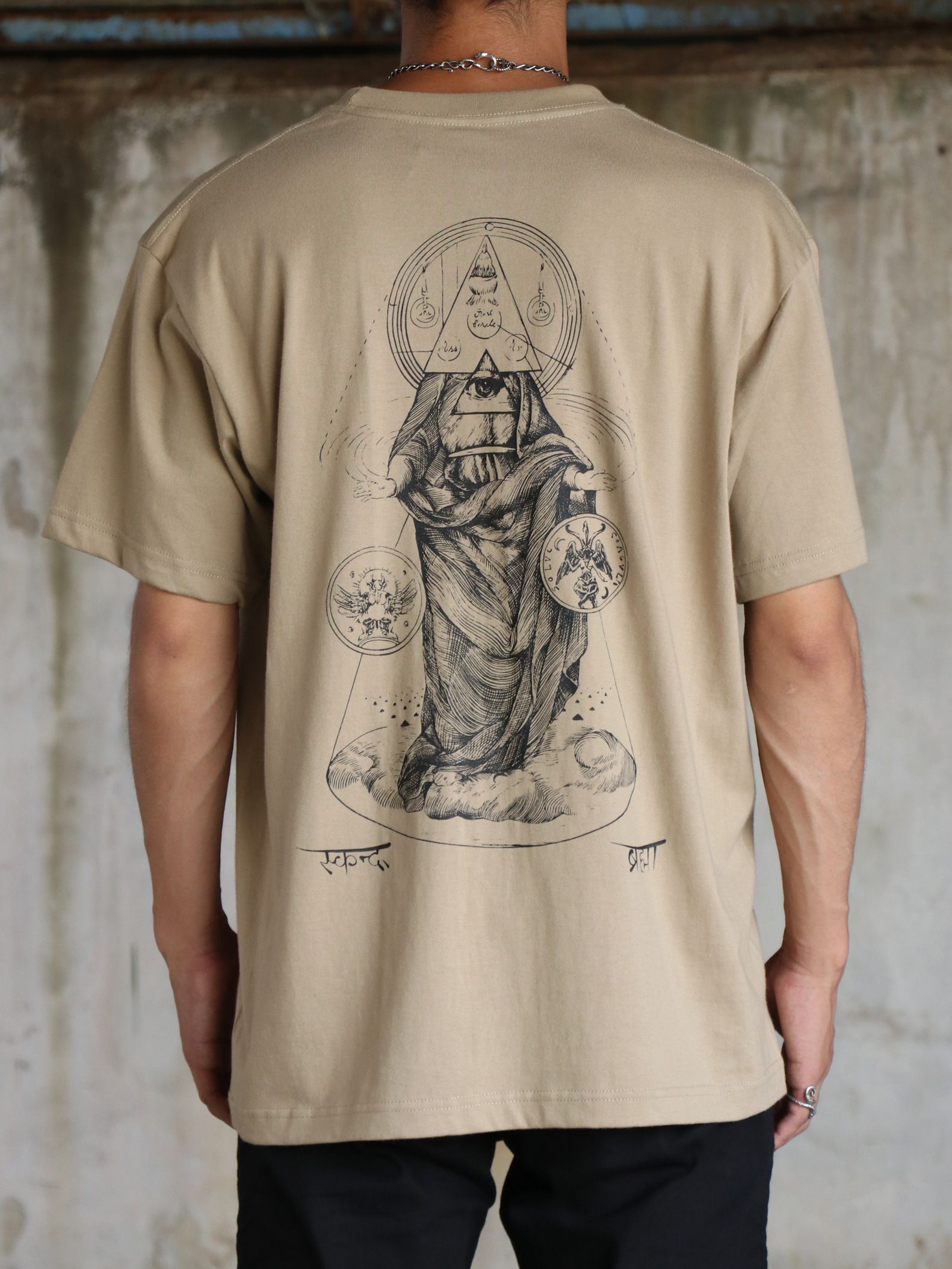 "DARK MATTER" S/S TEE / "DARK MATTER" Tシャツ (サンド)