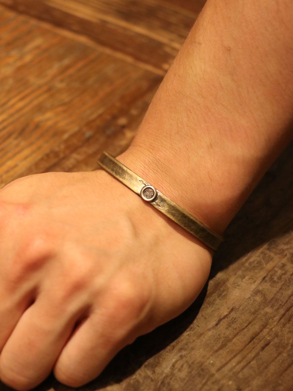スモール ピース バングル (真鍮 x 銀) / SMALL PEACE BANGLE (BRASS x SILVER)