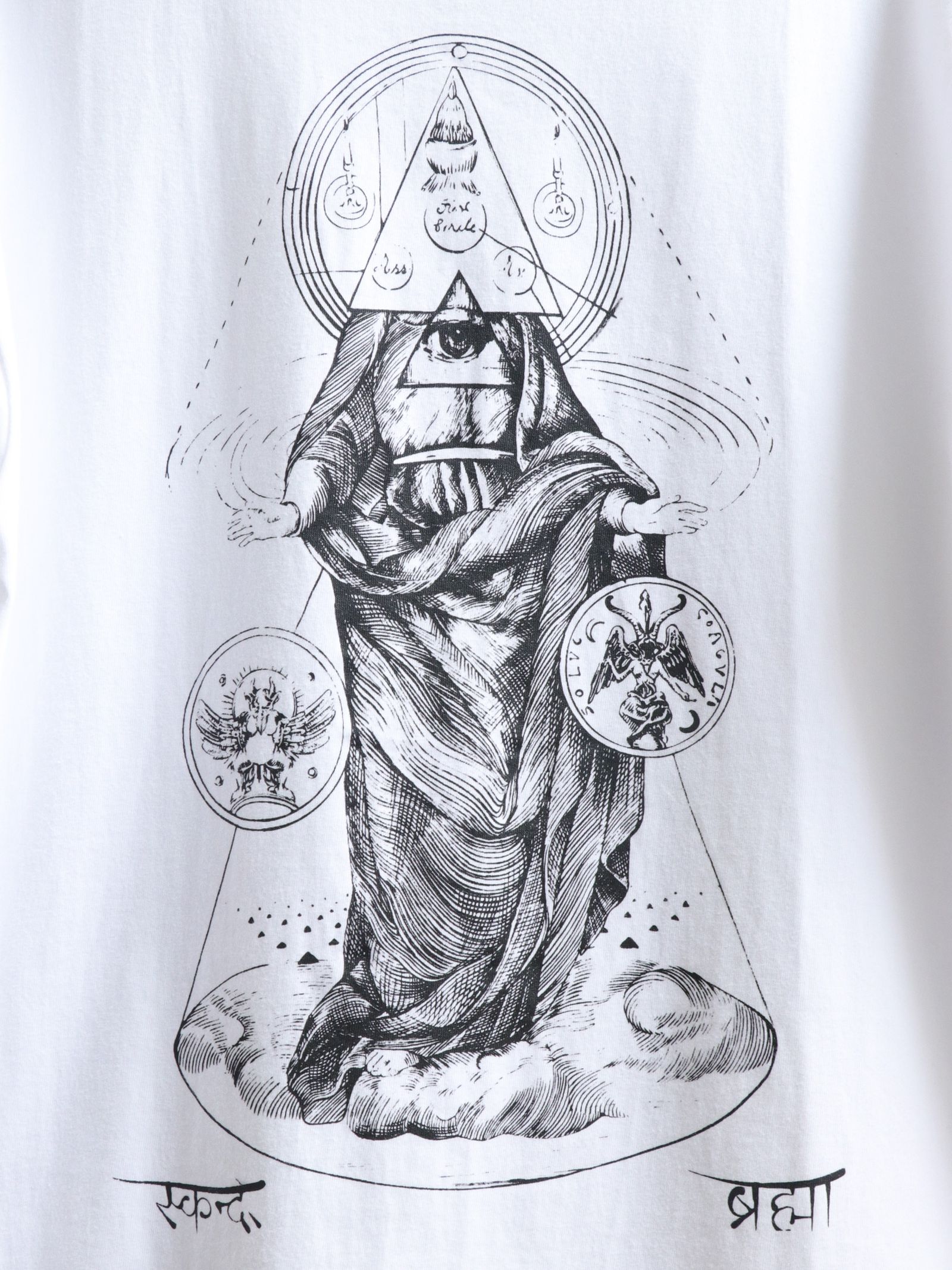 "DARK MATTER" L/S TEE / "DARK MATTER" ロングスリーブTシャツ (ホワイト）