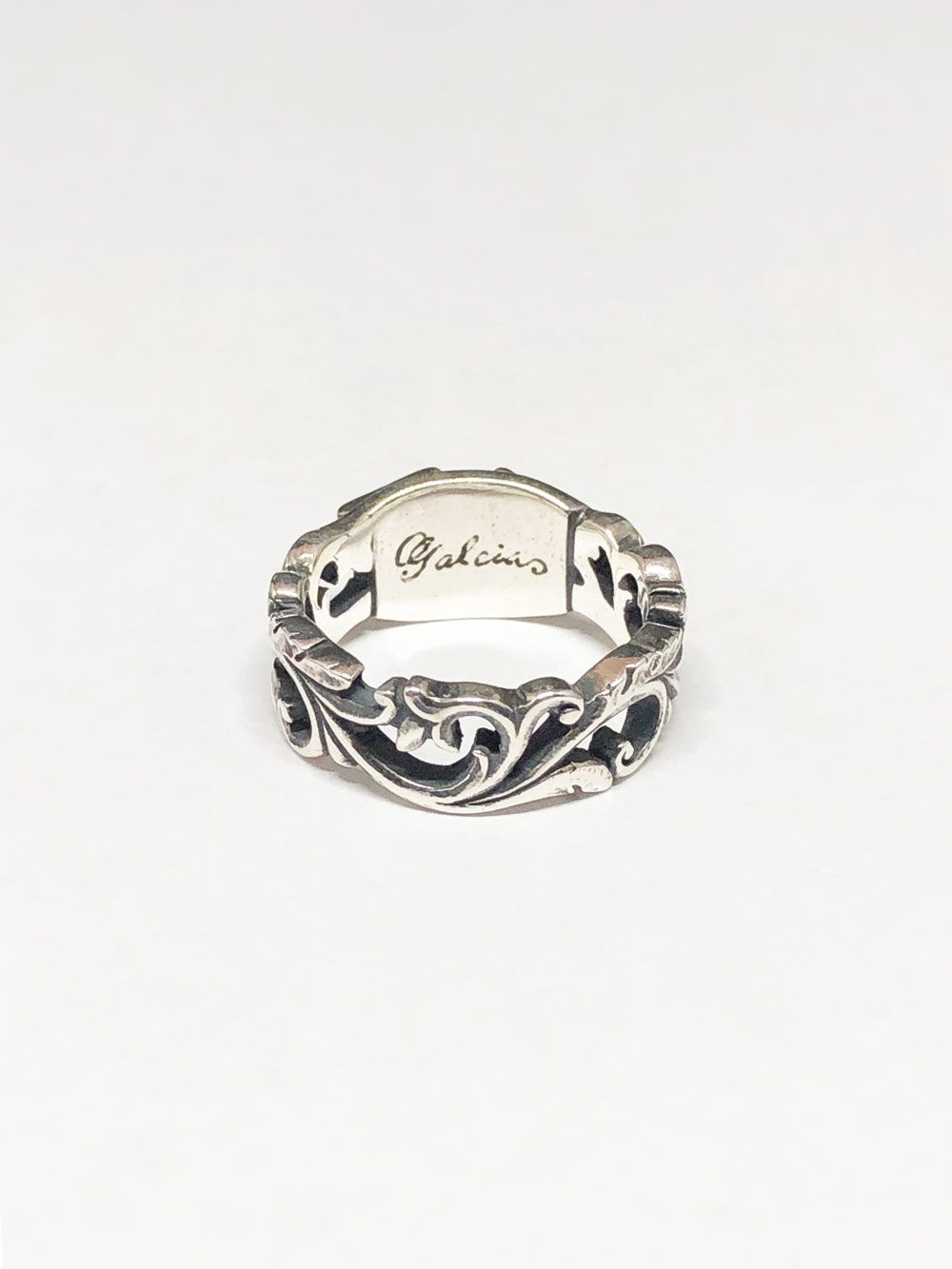 FLOWER CARVING TWO FACE RING (SILVER925×BRASS)