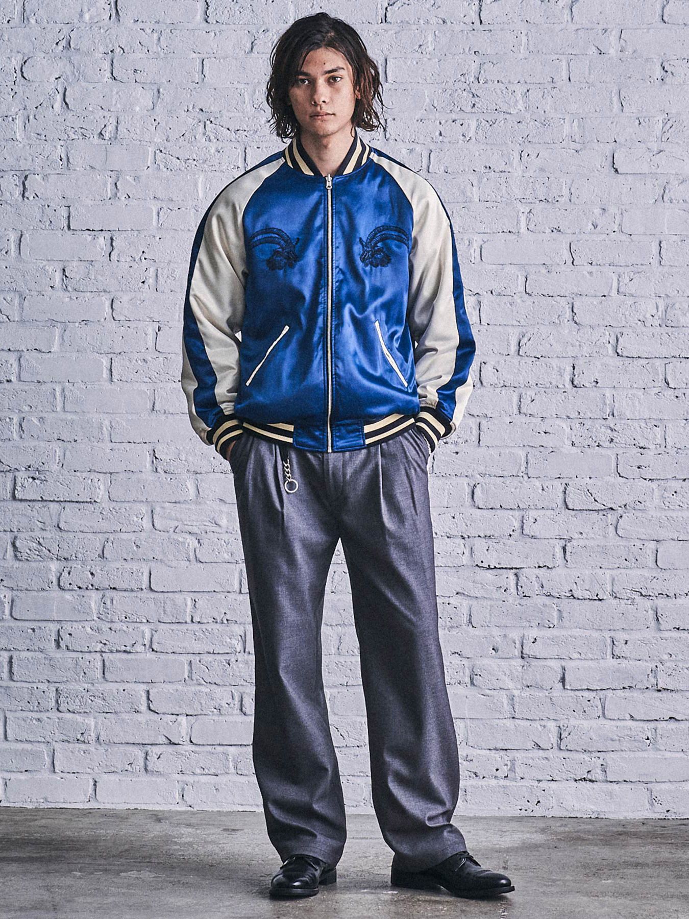 ワイド スラックス / WIDE SLACKS (CHARCOAL GRAY)